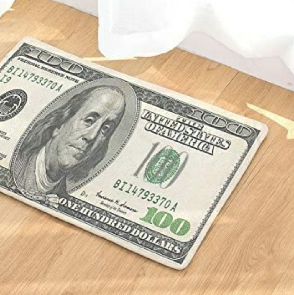 New 100 Dollar Bill Rug